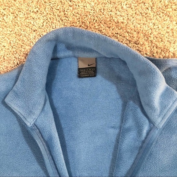 Nike Therma Fit Full Zip Mock Neck Fleece Blue Small - Picture 8 of 11